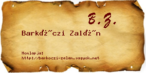 Barkóczi Zalán névjegykártya